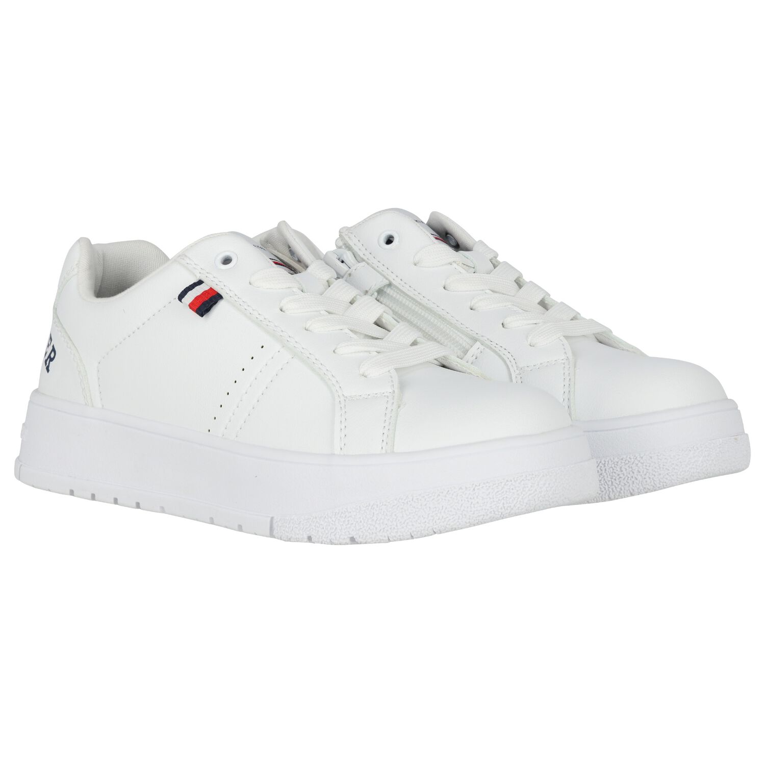 White Logo Trainers, 1, hi-res
