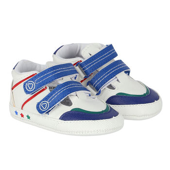 Baby Boys White Logo Trainers