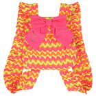 Girls Pink, Orange & Yellow Ruffle Backpack, 1, hi-res