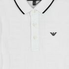 Boys White Logo Polo Shirt, 1, hi-res
