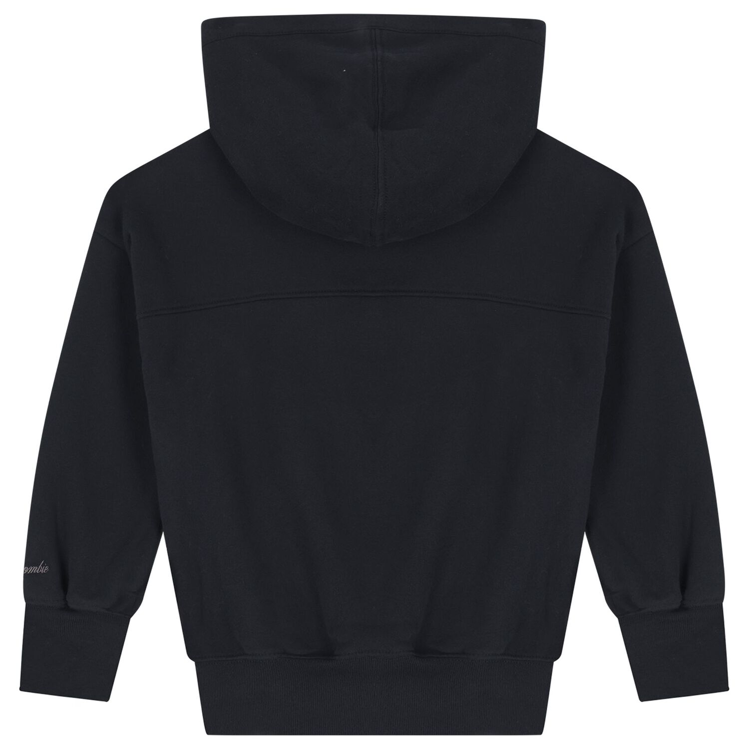 Girls Black Logo Hooded Top, 2, hi-res