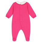 Baby Girls Pink Teddy Bear Logo Babygrow, 4, hi-res