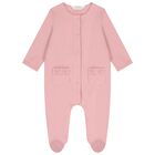 Baby Girls White & Pink Apple Babygrow ( 2-Pack ), 2, hi-res