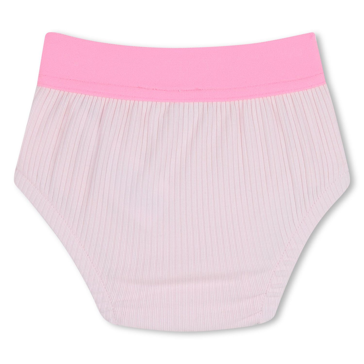 طقم فستان باللون الوردي بشعار للبنات , 1, hi-res