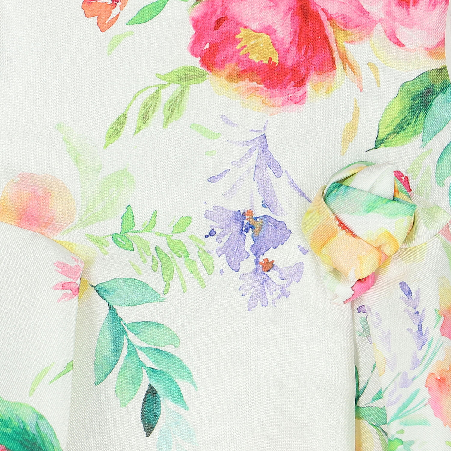 فستان ساتان باللون الزهري والعاجي, 1, hi-res image number null