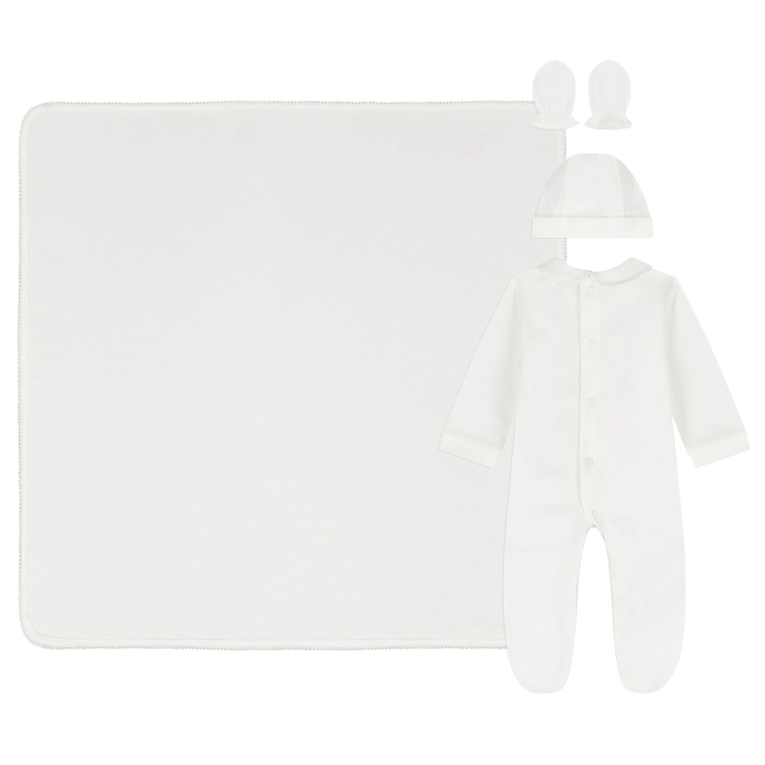 Ivory Smocked Babygrow Gift Set, 2, hi-res
