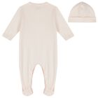 Baby Girls Pink Logo Babygrow Gift Set, 1, hi-res