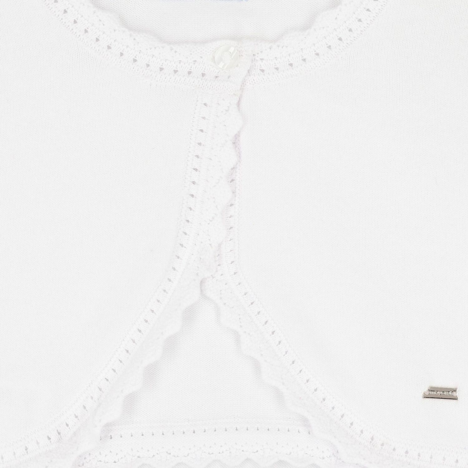 سترة بوليرو محبوك  بيضاء للفتيات, 2, hi-res image number null