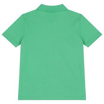 Boys Green Logo Polo Shirt