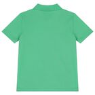 Boys Green Logo Polo Shirt, 1, hi-res