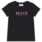 تي شيرت باللون  أسود بشعار للبنات, 1, hi-res