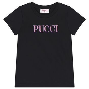 Girls Black Logo T-Shirt