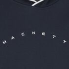 Boys Navy Blue Logo Hooded Top, 1, hi-res