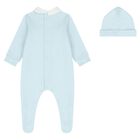Baby Boys Blue & White Babygrow Set, 1, hi-res
