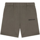 Beige Logo Shorts, 3, hi-res