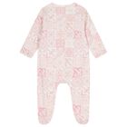 Baby Girls Pink & White Babygrow, 2, hi-res