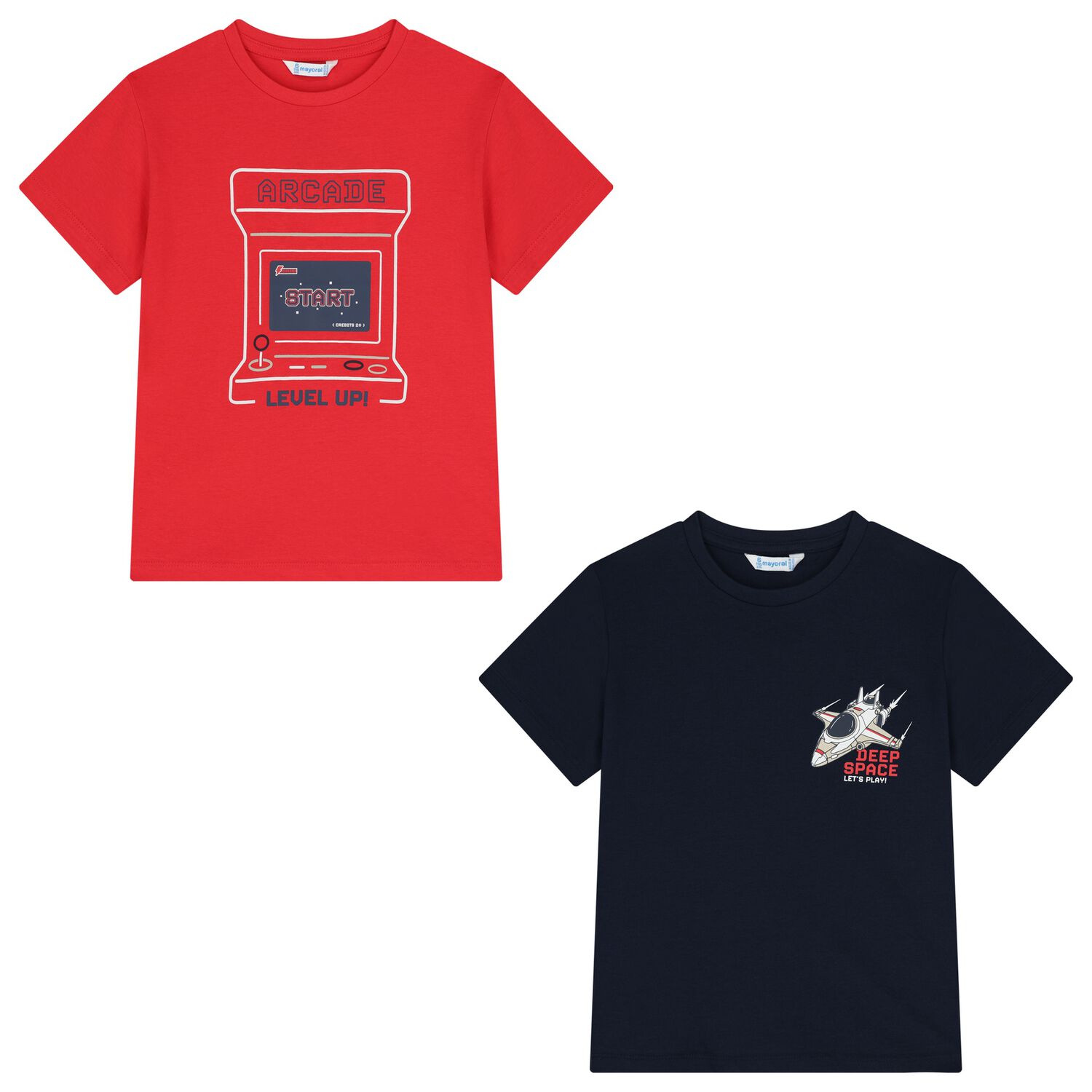 Boys Red & Navy Blue T-Shirts ( 2-Pack ), 1, hi-res