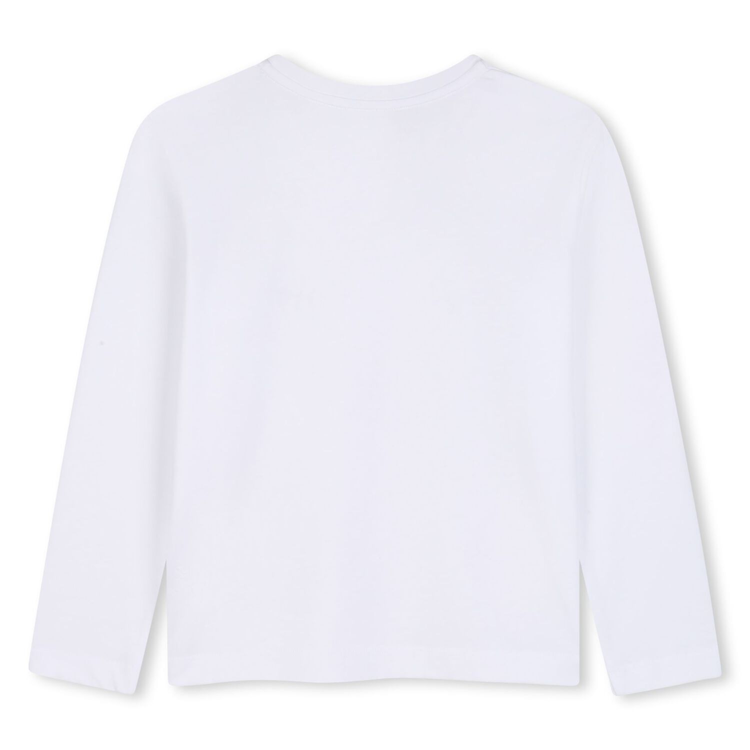 Girls White Logo Long Sleeve Top, 1, hi-res
