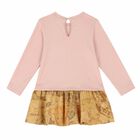 Girls Pink & Beige Geo Map Dress, 2, hi-res