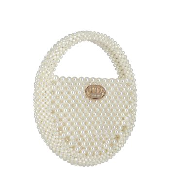 Girls Ivory Pearl Handbag