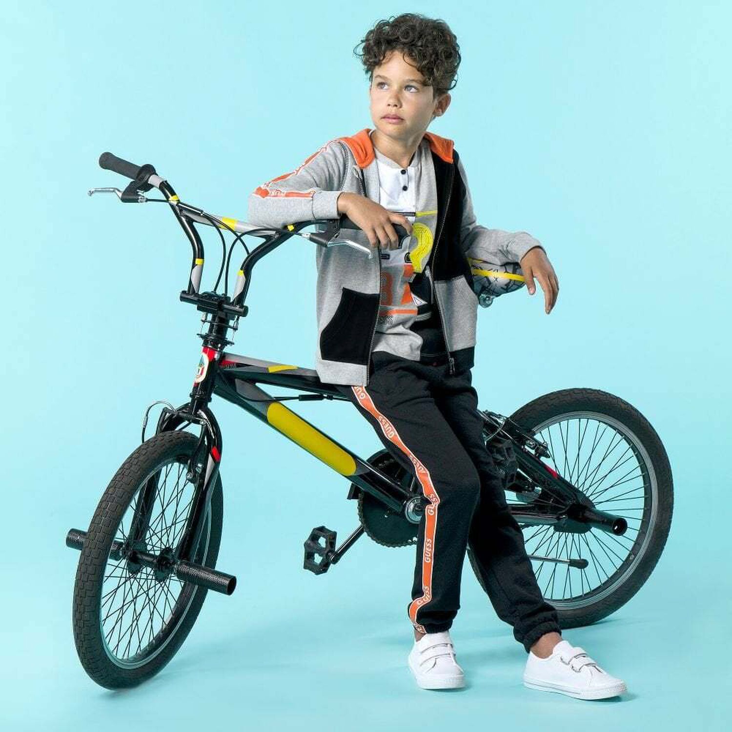 Boys Black Logo Joggers , 1, hi-res