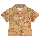 White & Beige Geo Map Babygrow Gift Set, 2, hi-res