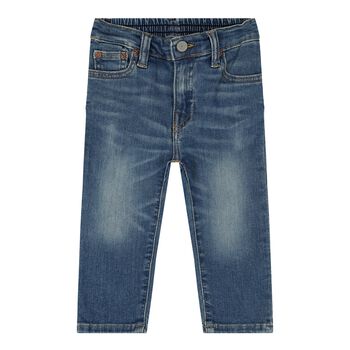 Ralph Lauren Baby Boys Blue Logo Jeans, 1 Baby Boys Blue Logo Jeans