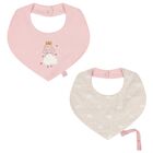 Baby Girls Pink & Beige Waterproof Bib Set ( 2-Pack ), 1, hi-res