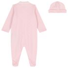 Baby Girls Pink GG Logo Babygrow Gift Set, 2, hi-res