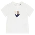 Baby Boys Navy Blue, Ivory & Orange T-Shirts (3 Pack), 1, hi-res