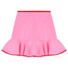 Girls Pink Strawberry Skirt, 1, hi-res