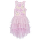 Girls Purple Floral Tutu Dress, 1, hi-res