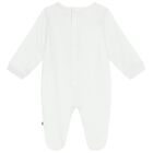White Teddy Bear Logo Babygrow, 1, hi-res