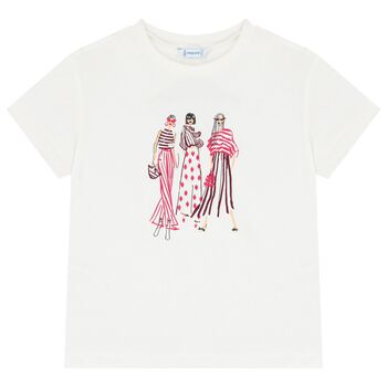 Girls White T-Shirt
