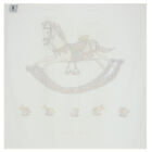 Ivory Rocking Horse Baby Swaddle Carré Blanket, 1, hi-res