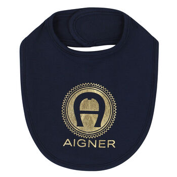 Navy & Gold Logo Bib