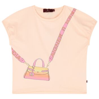 Aigner Girls Pink Bag T-Shirt, 2 Girls Pink Bag T-Shirt