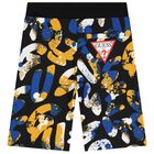 Boys Black Logo Shorts, 1, hi-res