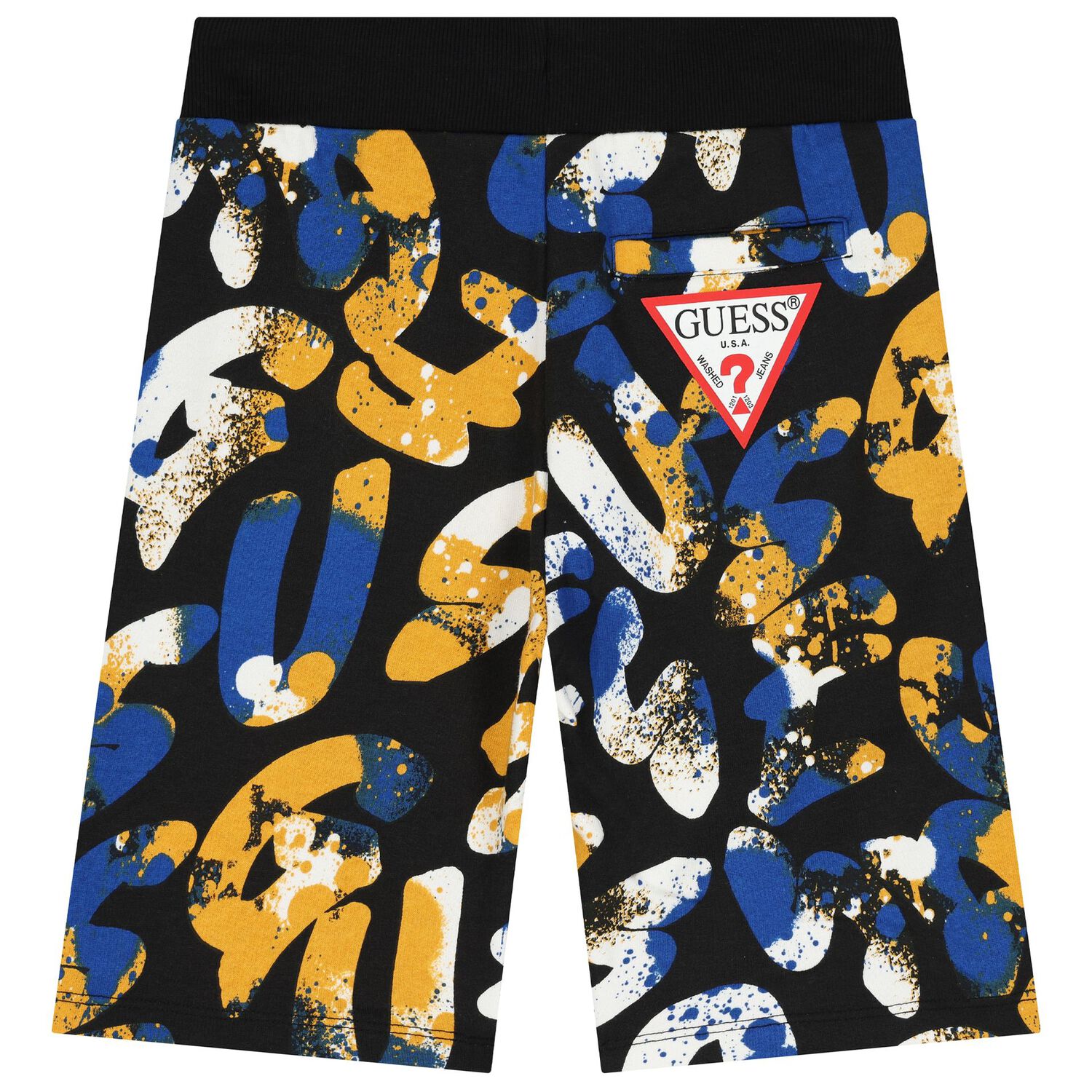 Boys Black Logo Shorts, 1, hi-res image number null