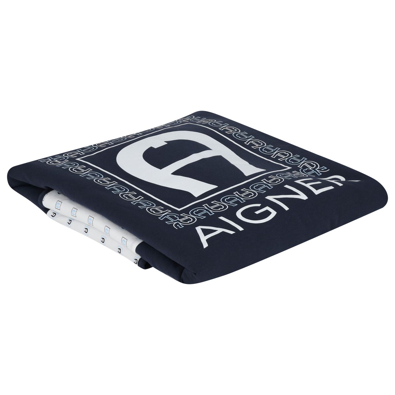 Baby Boys Navy Blue Logo Blanket, 2, hi-res