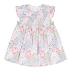 Baby Girls Pink Floral Shirred Dress Set, 1, hi-res