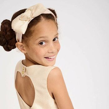 Girls Gold Striped Headband