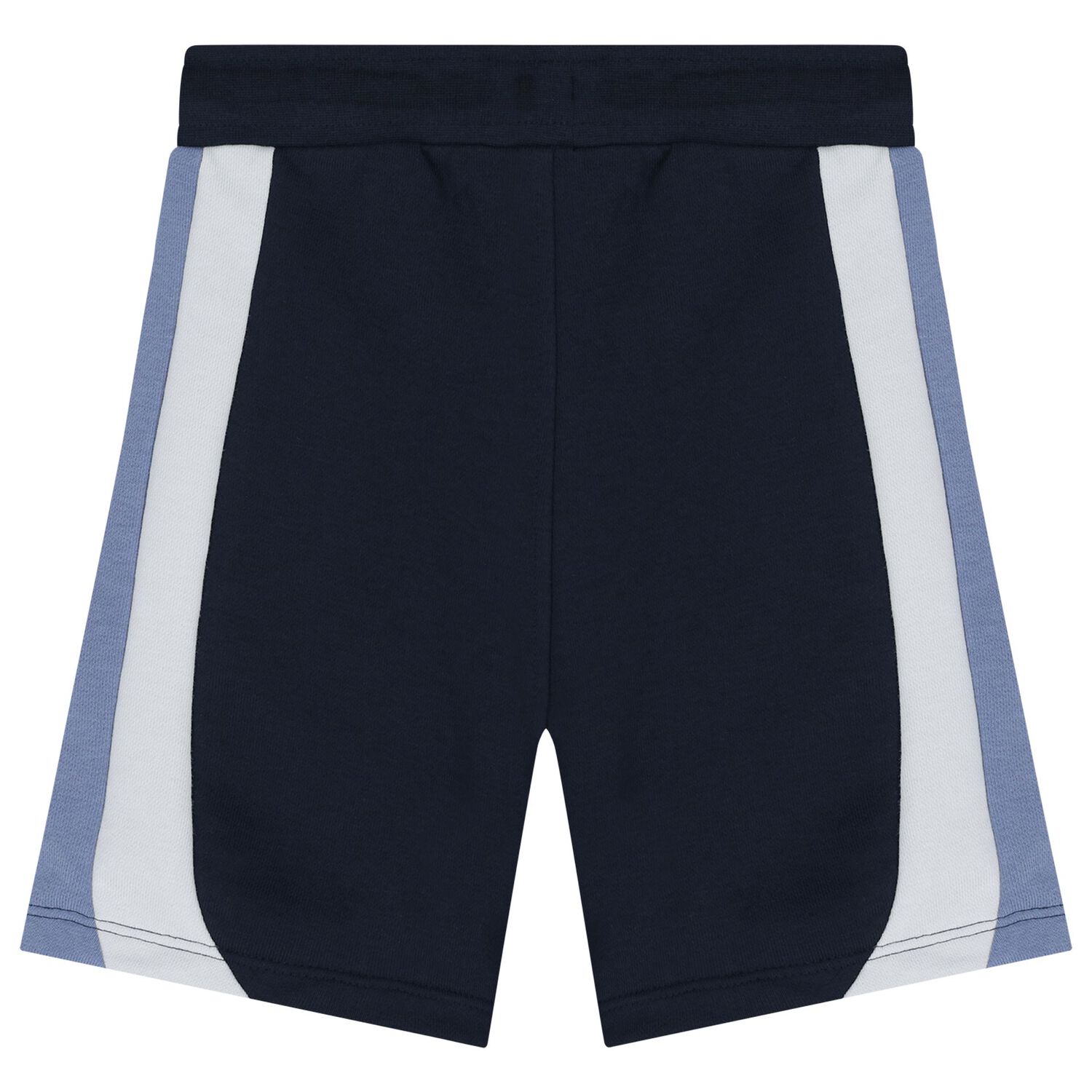 Boys Navy Blue Striped Shorts, 1, hi-res