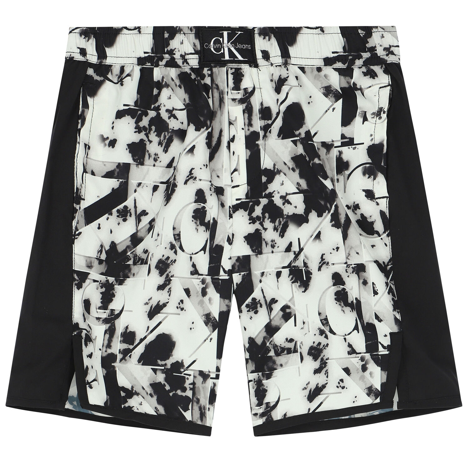 Boys Black & Ivory Logo Shorts, 1, hi-res image number null