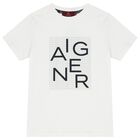 Boys White Logo T-Shirt, 1, hi-res