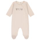 Beige & White Animals Babygrows ( 2-Pack ), 2, hi-res