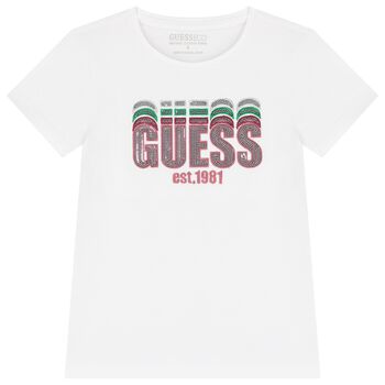Girls White Logo T-Shirt
