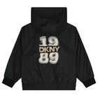 Boys Black & Beige Reversible Hooded Zip Up Top, 1, hi-res