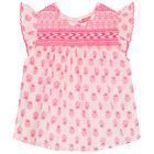 Baby Girls White & Pink Beach Dress Set, 1, hi-res