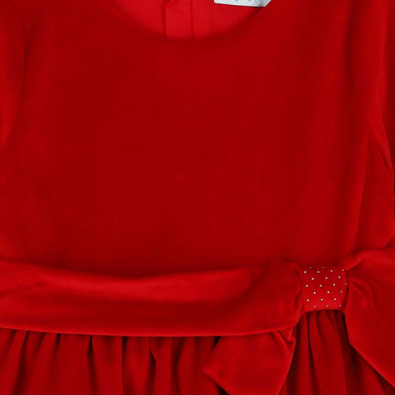 Girls Red Velvet Dress, 1, hi-res image number null